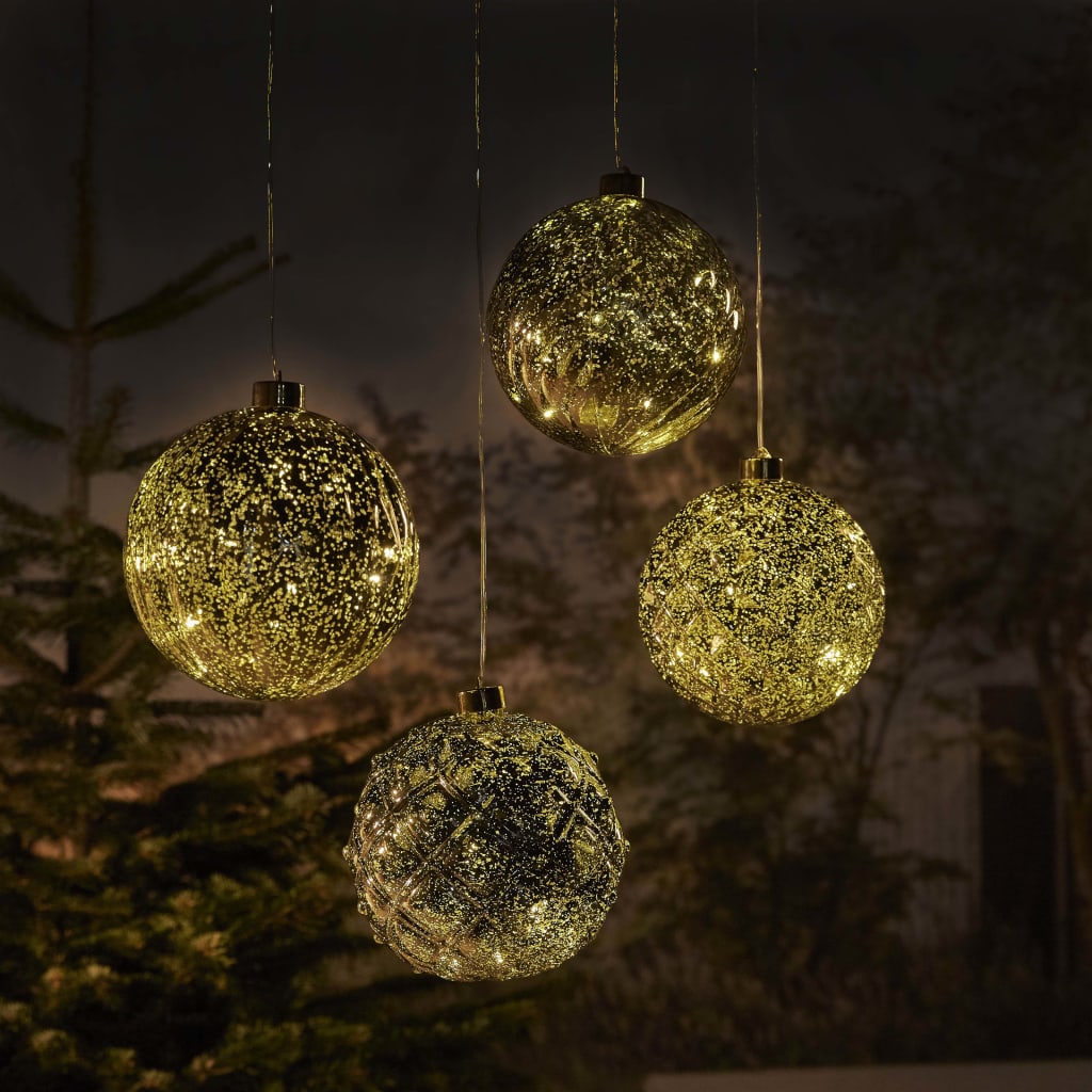 Luxform Lampă suspendată cu LED " Ball Swirl", cu baterie, auriu