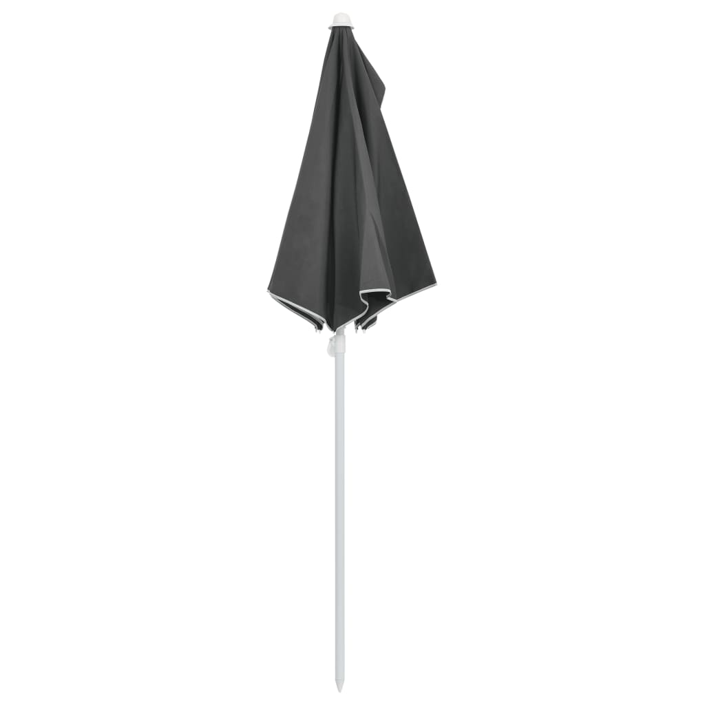 vidaXL Umbrelă de grădină cu stâlp, antracit, 180x90 cm, semirotundă