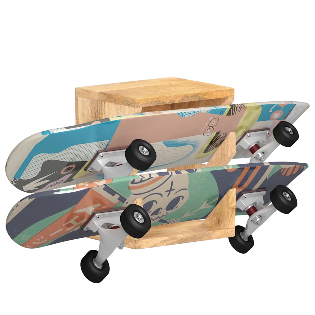vidaXL Suport skateboard de perete, 25x20x30 cm, lemn masiv de mango