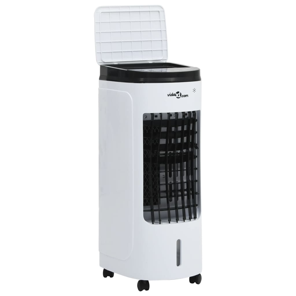 vidaXL Răcitor de aer mobil 3-în-1, alb și negru, 60 W