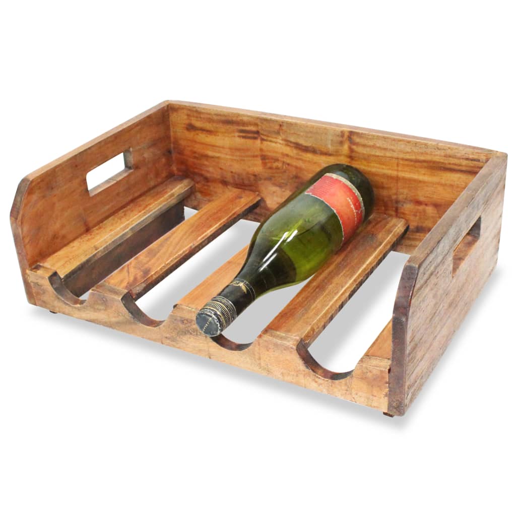 vidaXL Suport de vinuri pentru 16 sticle, lemn masiv reciclat