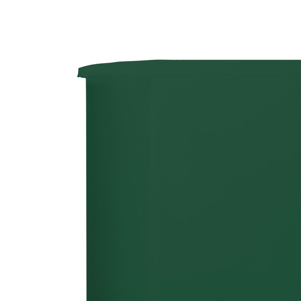 vidaXL Paravan anti-vânt cu 5 panouri, verde, 600 x 80 cm, textil