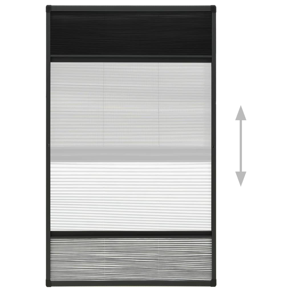vidaXL Ecran insecte pentru ferestre, cu umbrar, 80x160 cm, aluminiu