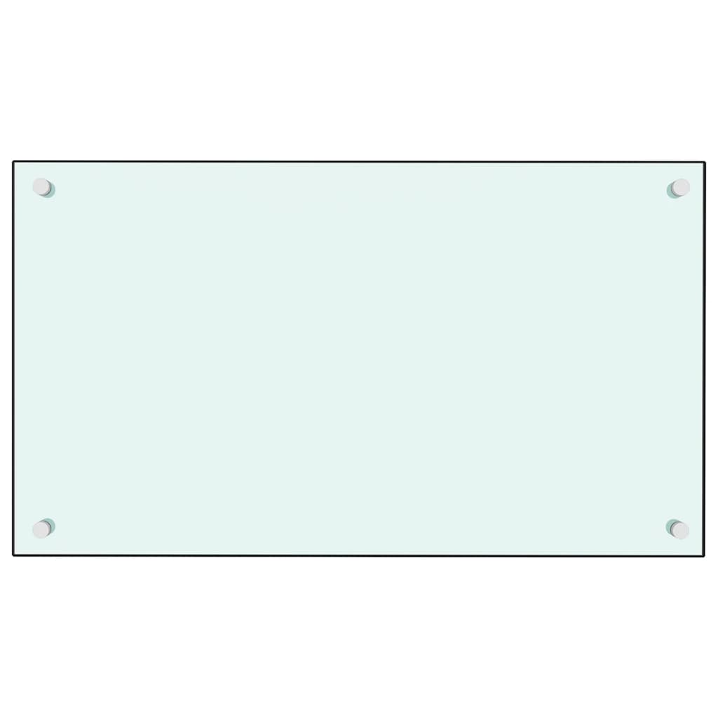 vidaXL Panou antistropi de bucătărie, alb, 70x40 cm, sticlă securizată