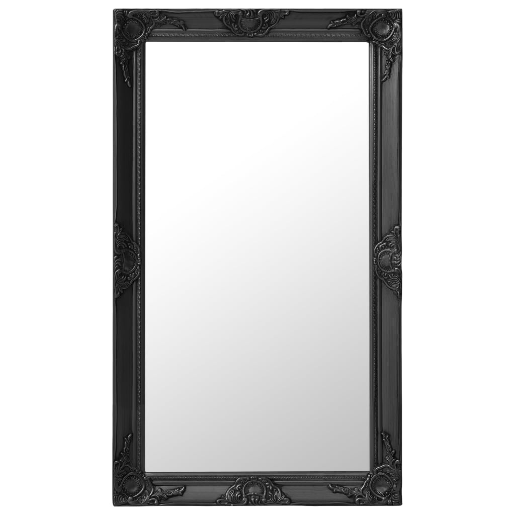 vidaXL Oglindă de perete în stil baroc, negru, 60 x 100 cm