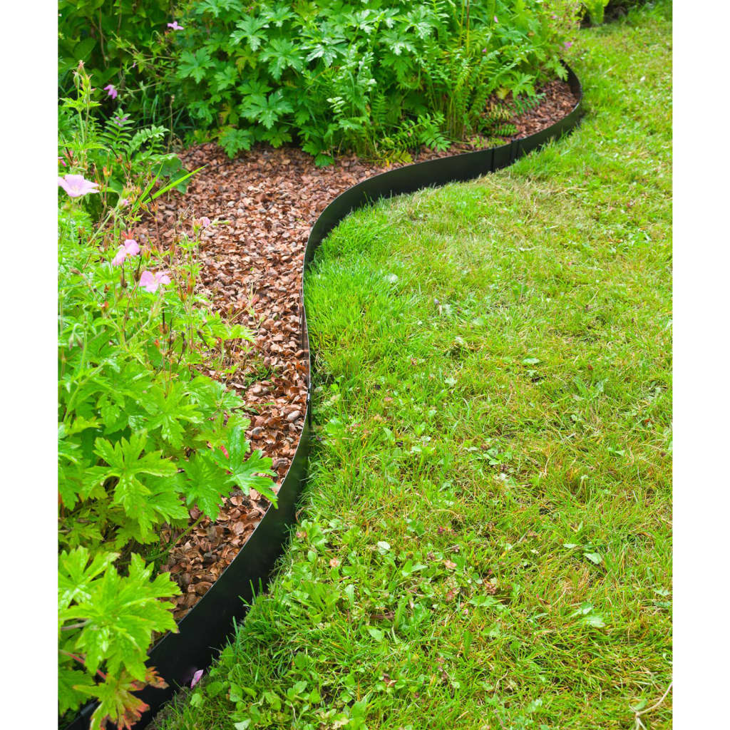 Nature Borduri de grădină, 3 buc., 91,4x10,2 cm, negru