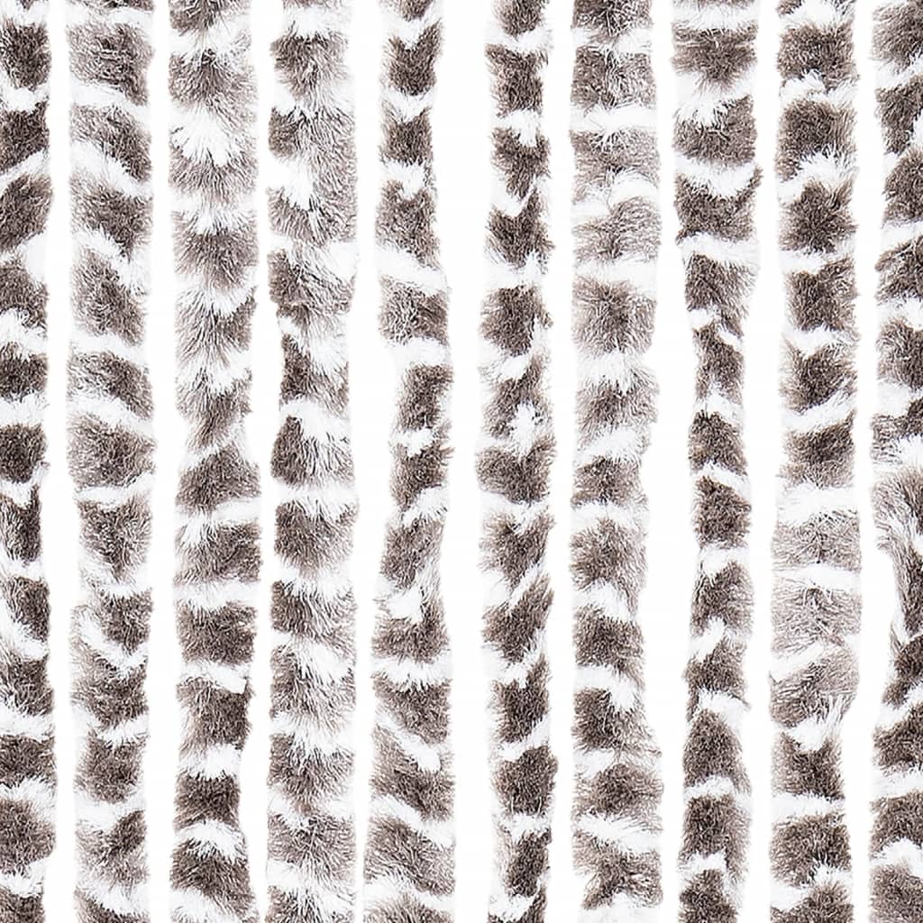 vidaXL Perdea pentru insecte, gri taupe și alb, 100 x 220 cm, chenille