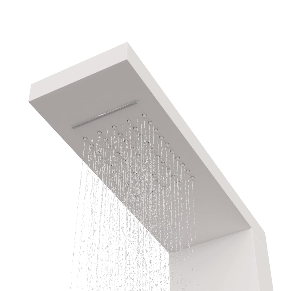 vidaXL Sistem panou de duș din aluminiu, alb