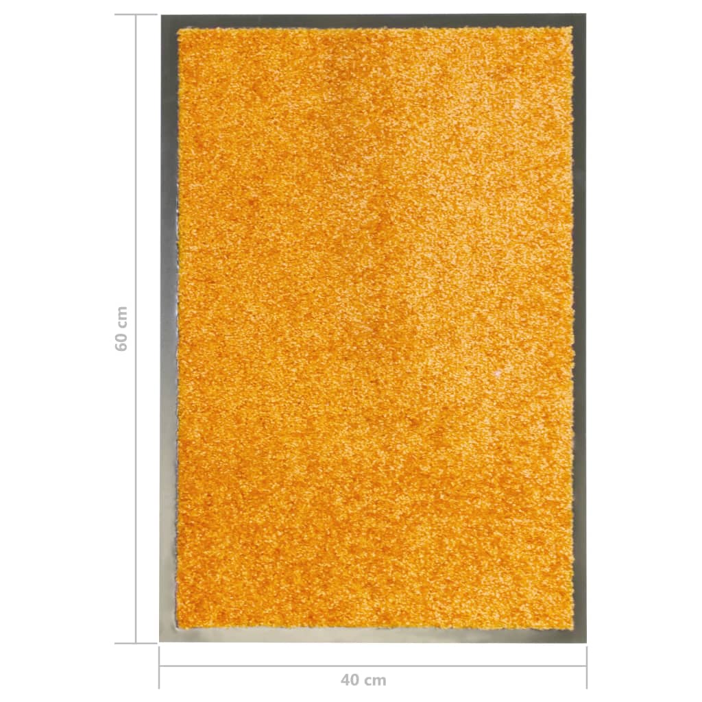 vidaXL Covoraș de ușă lavabil, portocaliu, 40 x 60 cm
