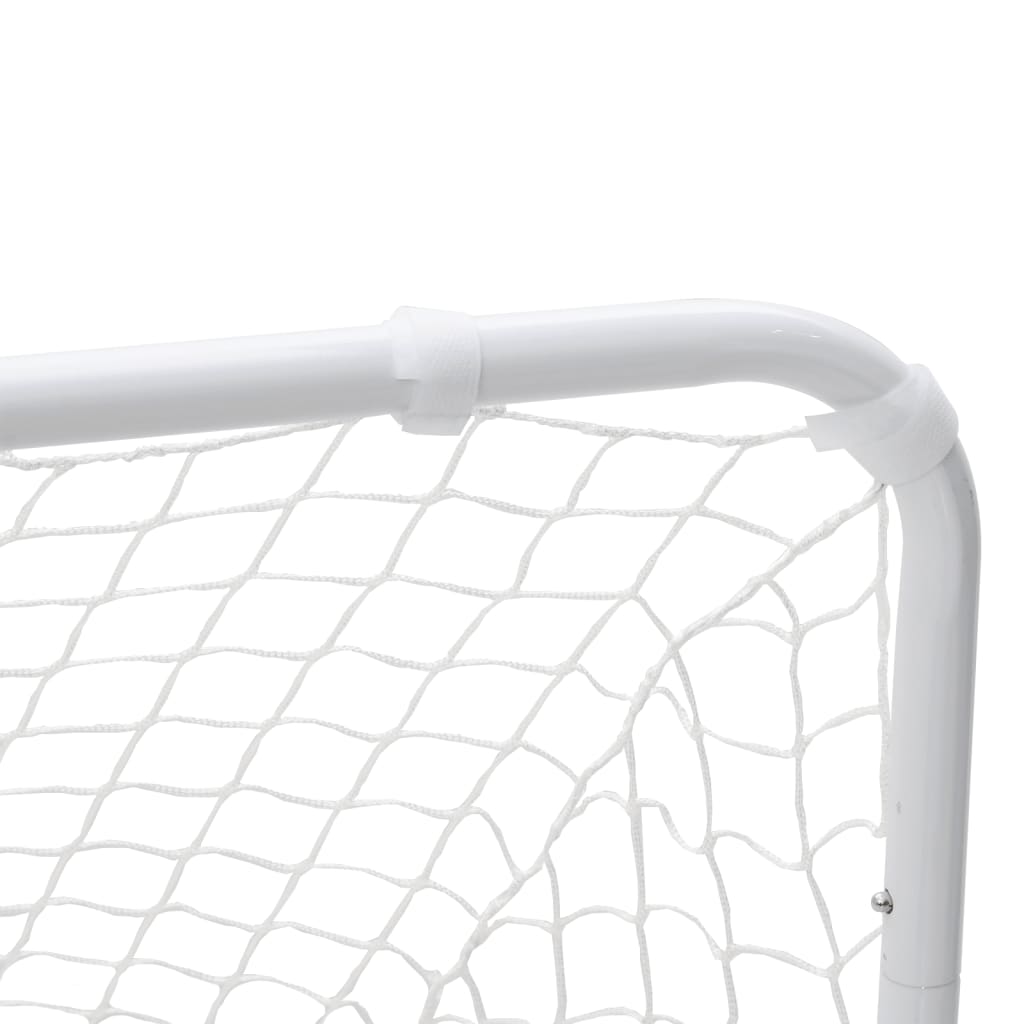 vidaXL Poartă de fotbal, alb, 122x81x81 cm, oțel
