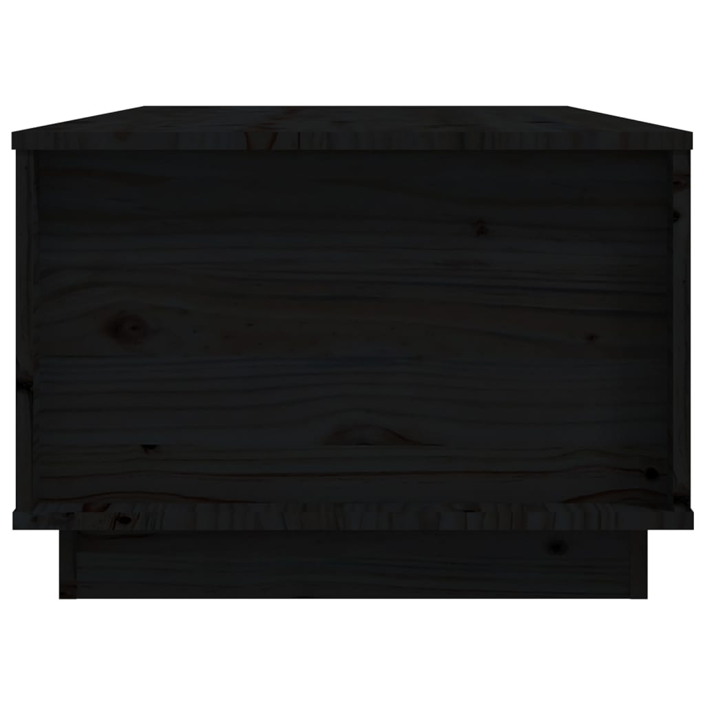 vidaXL Măsuță de cafea, negru, 100x50x35 cm, lemn masiv de pin
