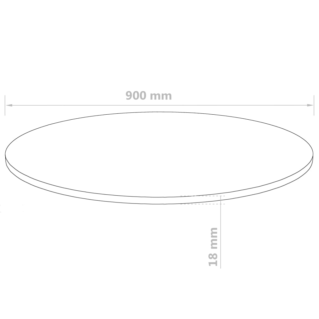 143412 vidaXL Blat de masă, MDF, rotund 900x18 mm