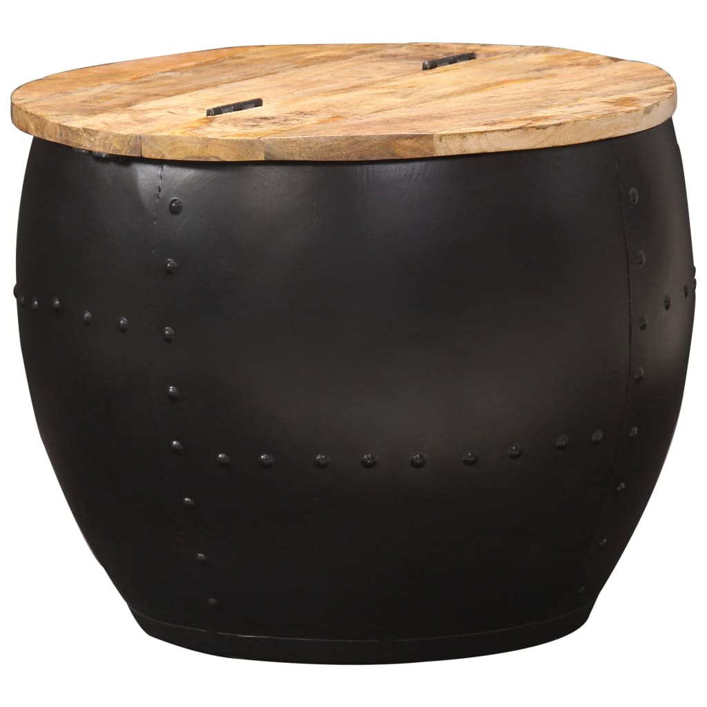 vidaXL Măsuță de cafea, 53 x 43 cm, lemn masiv de mango, rotund