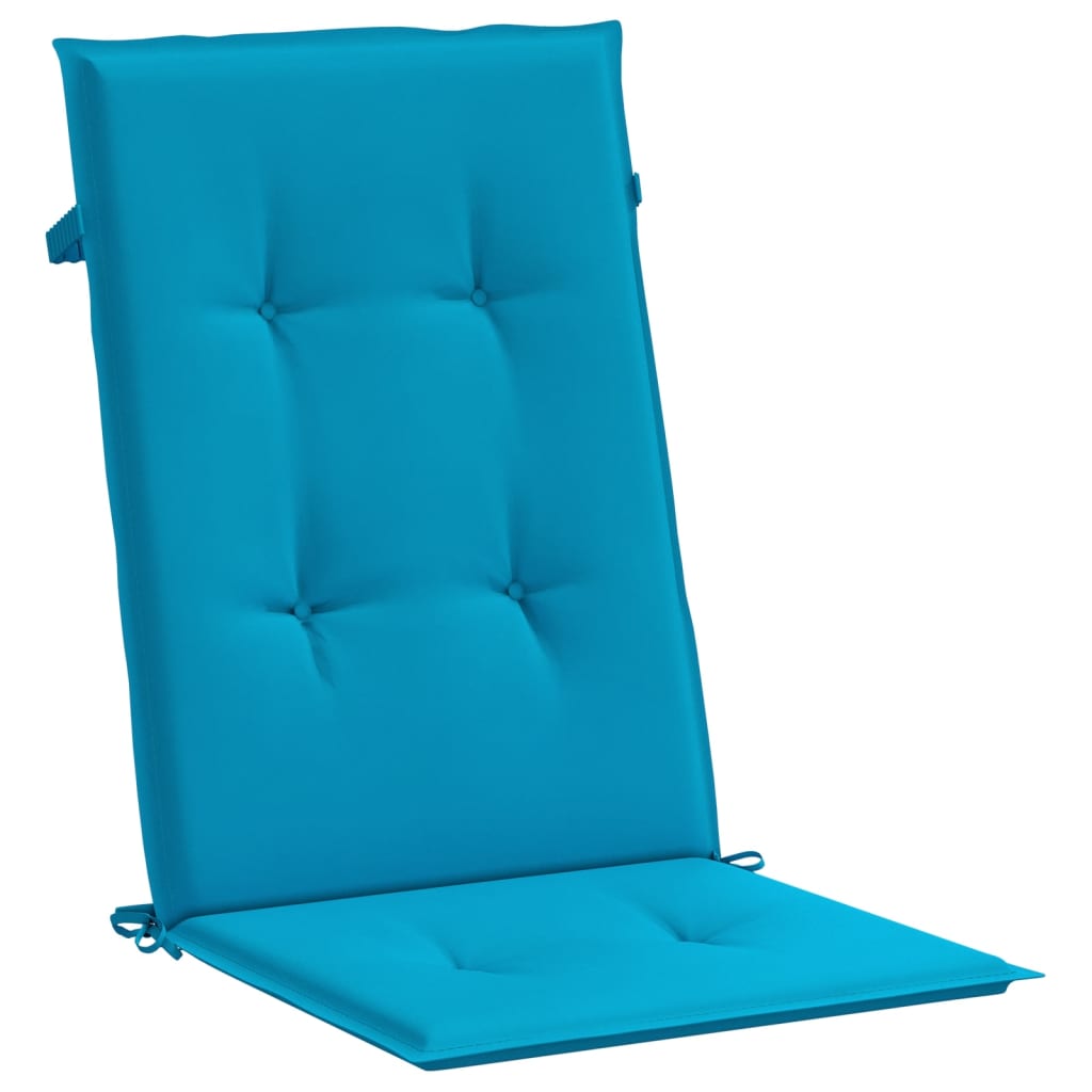 vidaXL Perne scaun spătar înalt, 6 buc., albastru, 120x50x3 cm, textil