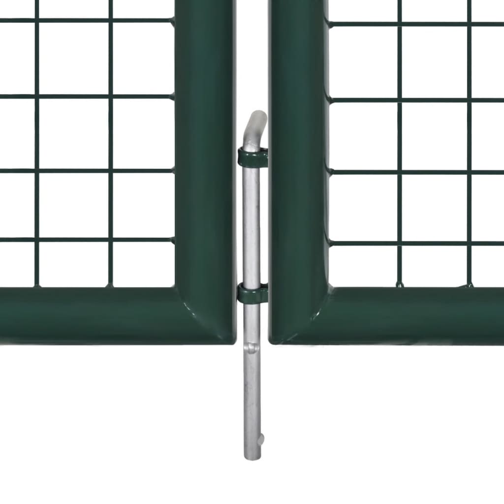 vidaXL Poartă dublă pentru gard din oțel acoperit cu pulbere