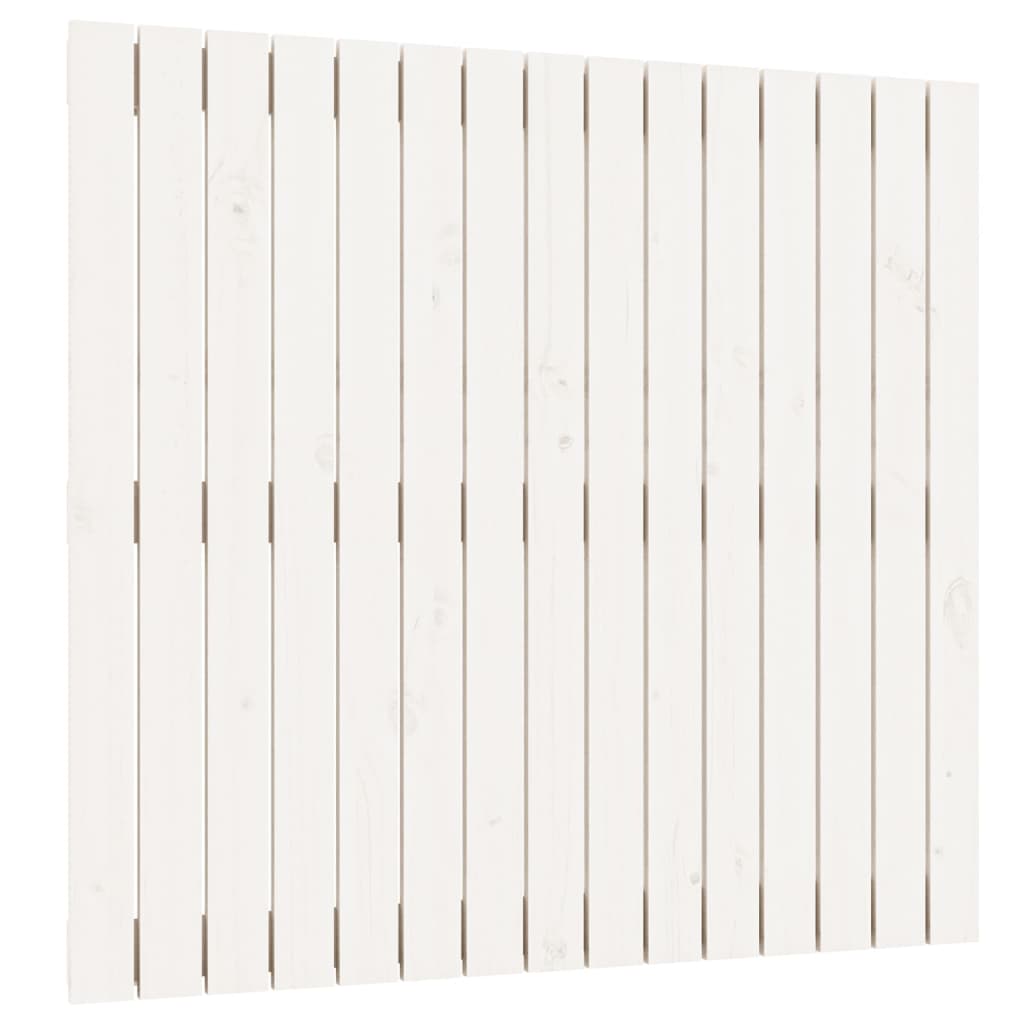 vidaXL Tăblie de pat pentru perete, alb, 95,5x3x90 cm, lemn masiv pin