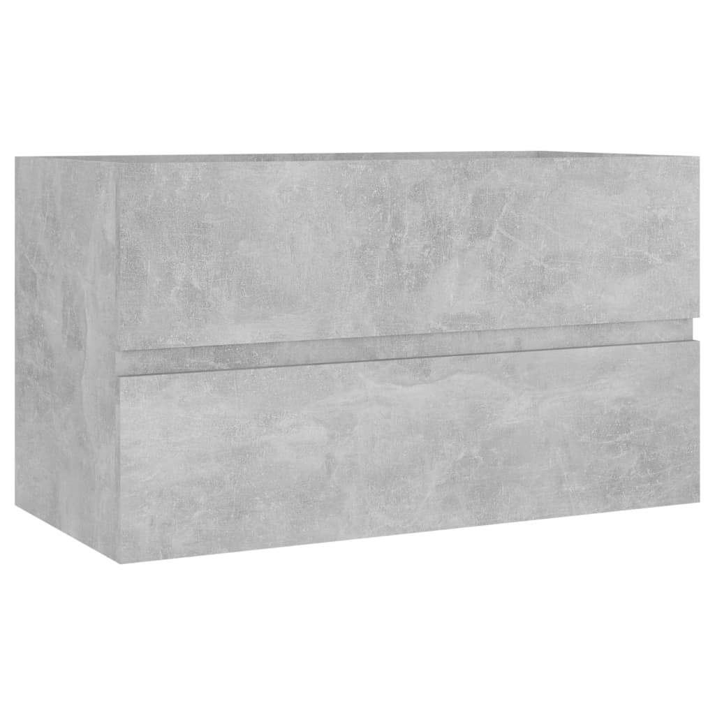 vidaXL Set mobilier de baie, gri beton, gri beton