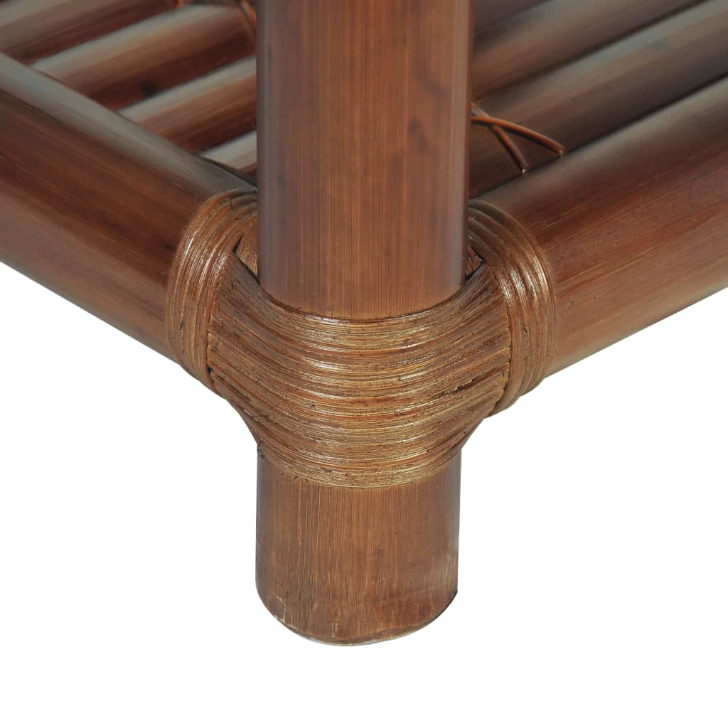 vidaXL Noptieră, 45 x 45 x 40 cm, bambus, maro închis