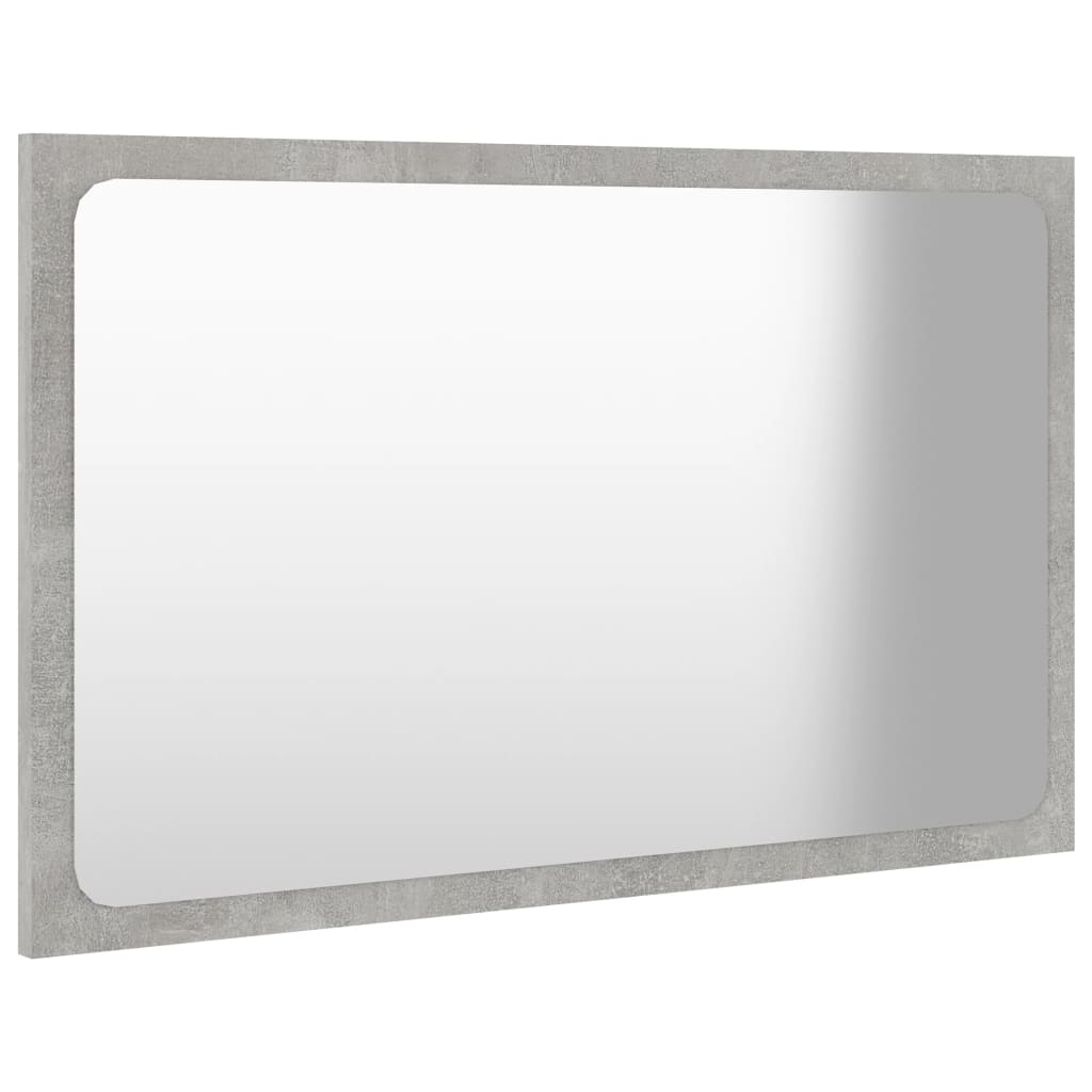 vidaXL Oglindă de baie, gri beton, 60x1,5x37 cm, PAL