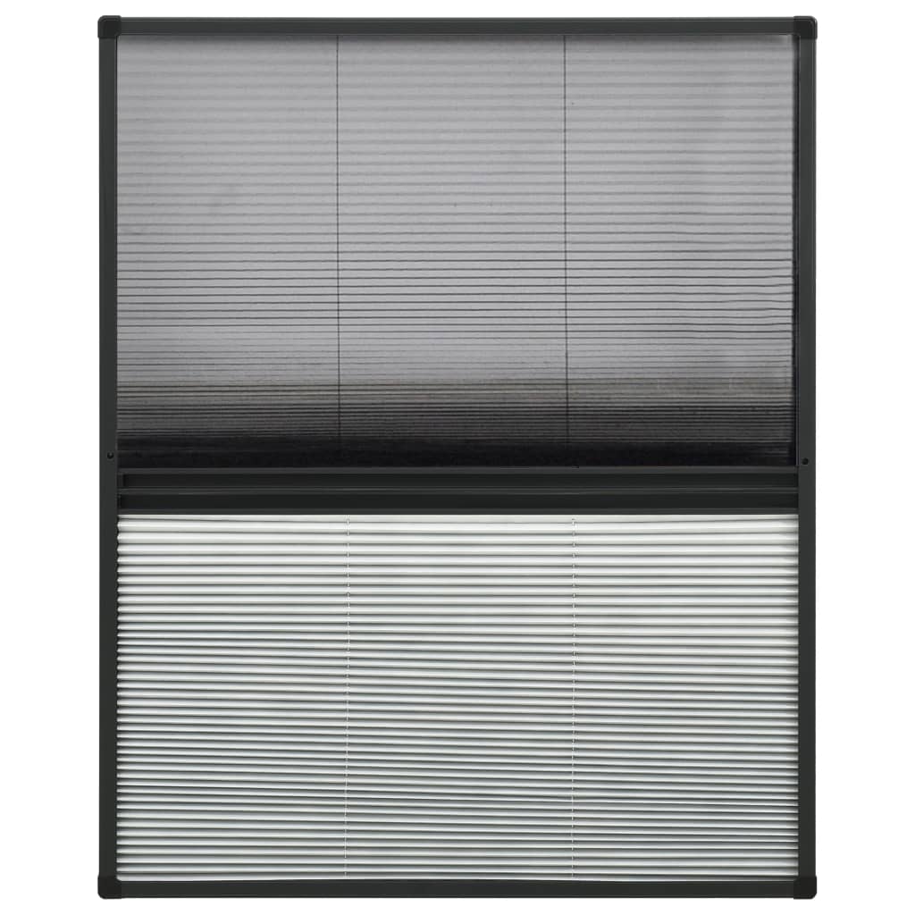 vidaXL Plasă insecte pentru ferestre, 80x100 cm, aluminiu, cu umbrar