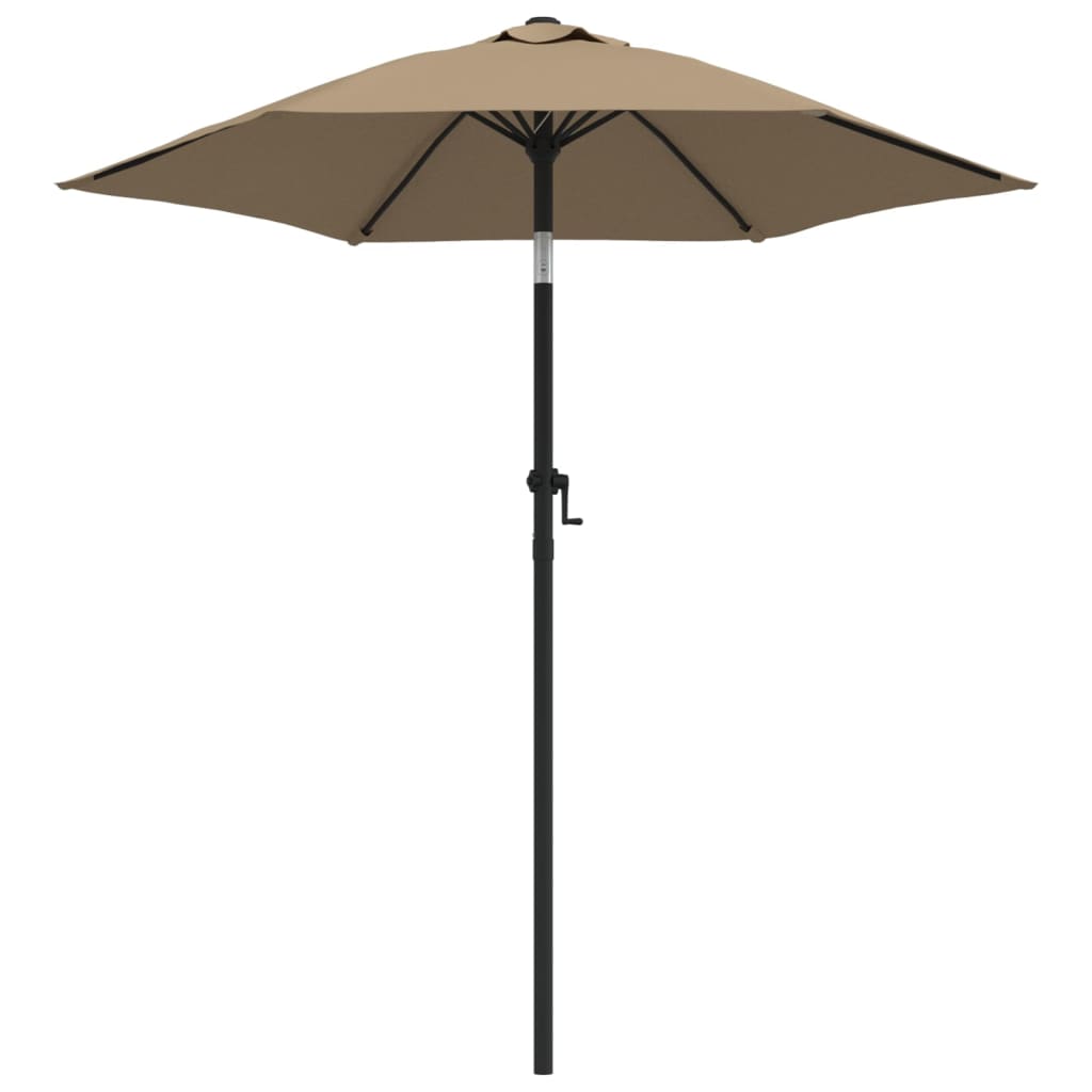 vidaXL Umbrelă de soare, gri taupe, 200 x 224 cm, aluminiu