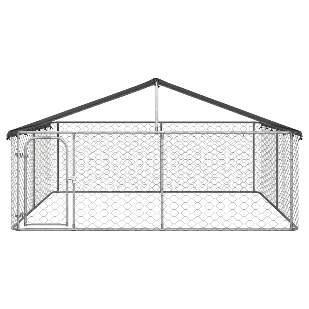 vidaXL Padoc de exterior pentru câini, cu acoperiș, 300x300x150cm