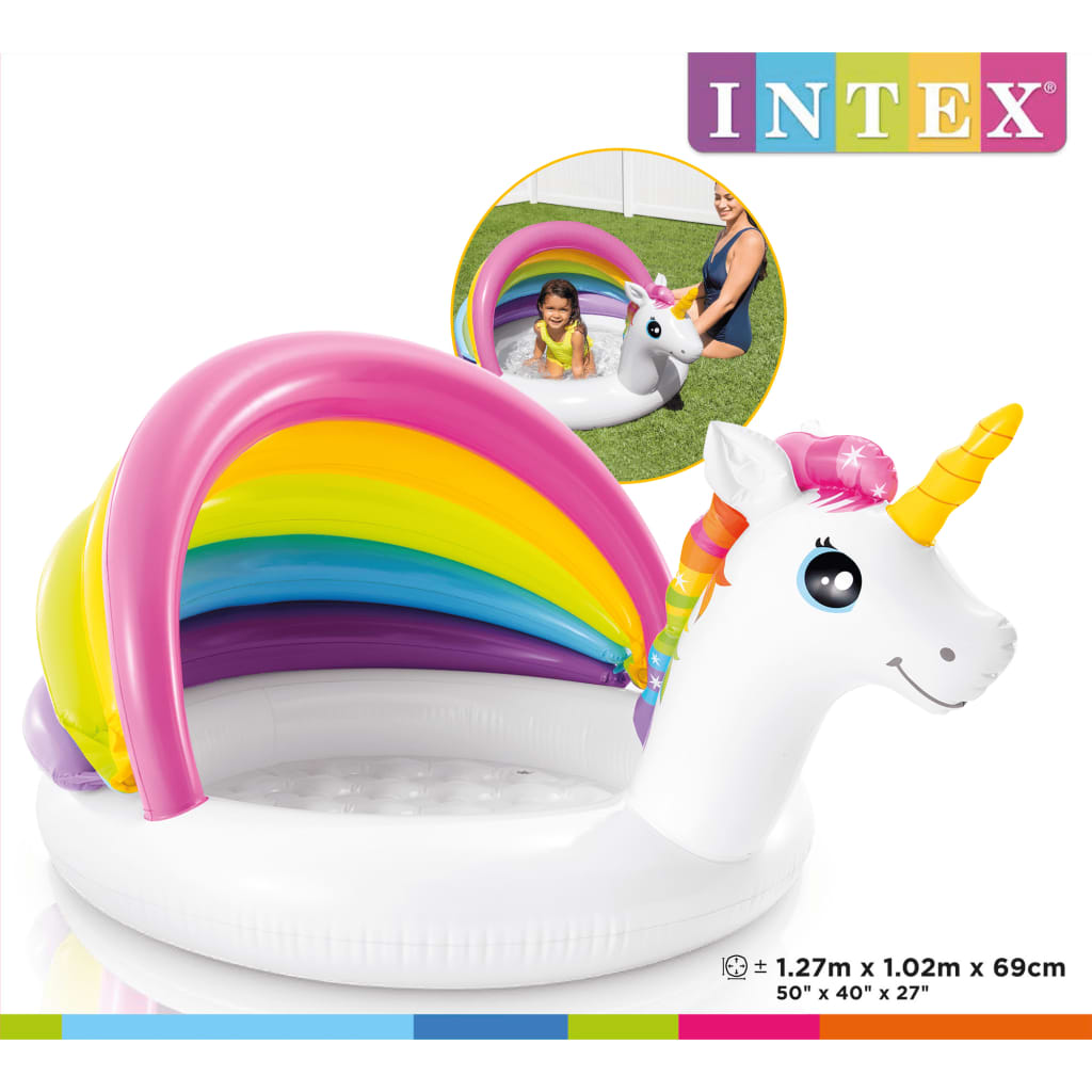 Intex Piscină pentru copii Unicorn, 127x102x69 cm