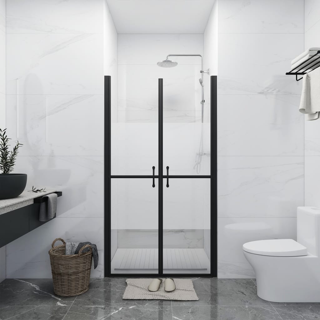vidaXL Ușă cabină de duș, jumătate mată, (78-81)x190 cm, ESG