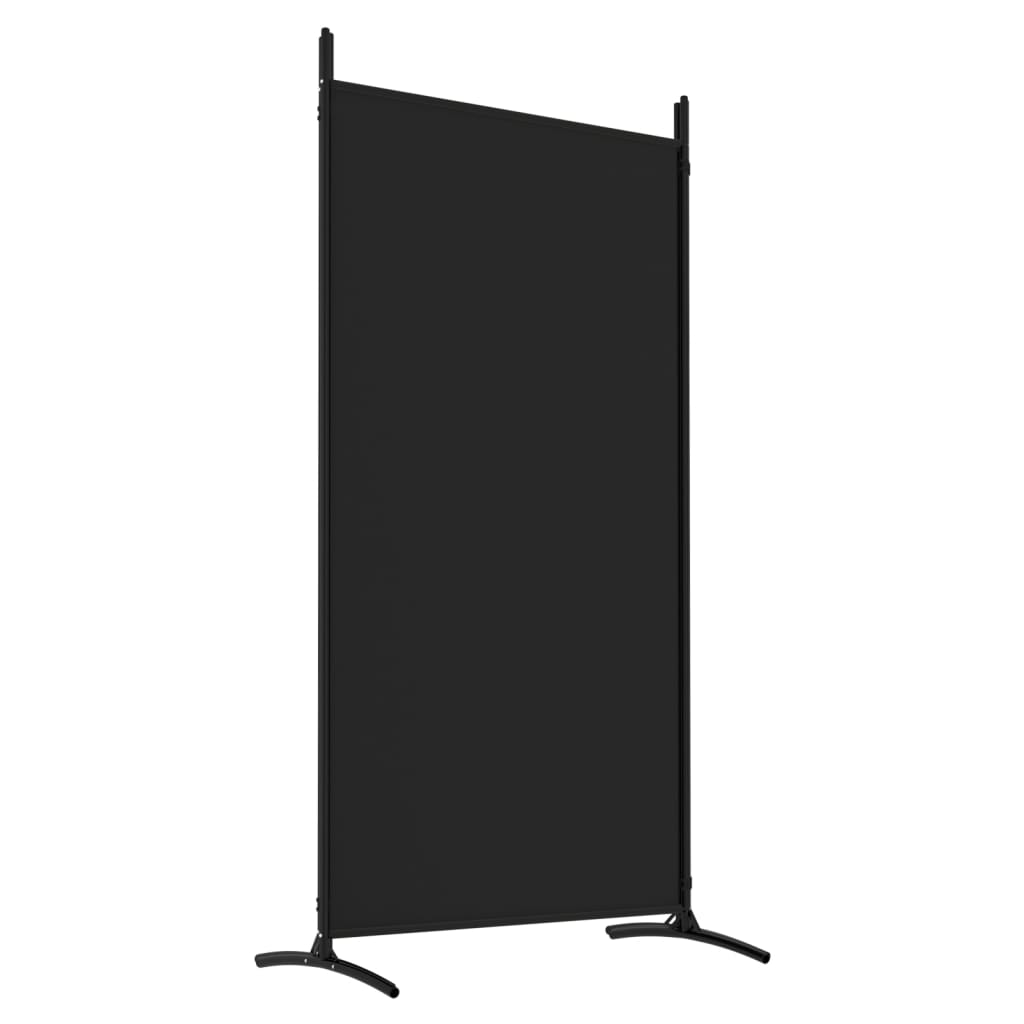vidaXL Paravan de cameră cu 4 panouri, negru, 346x180 cm, textil