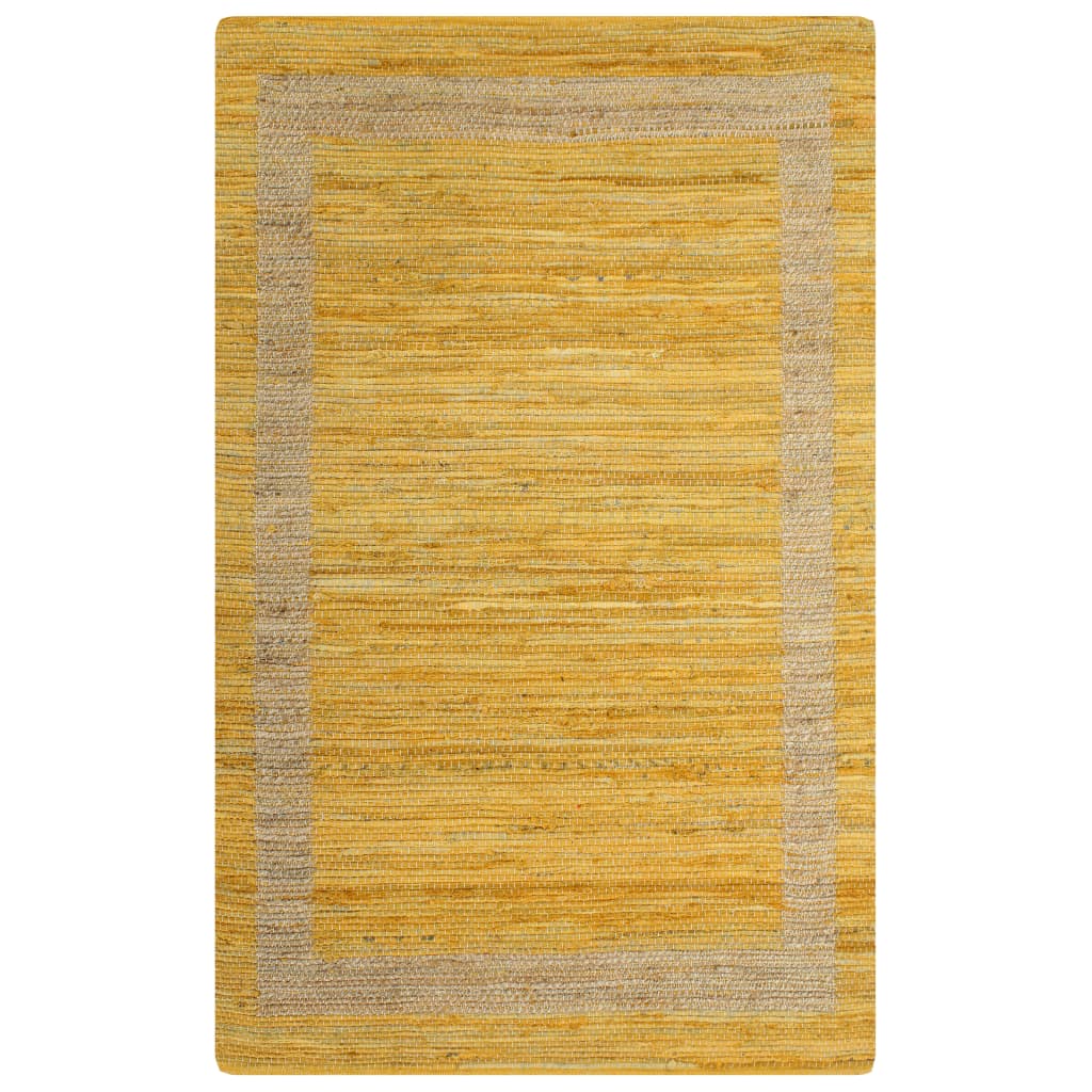 vidaXL Covor manual, galben, 80 x 160 cm, iută