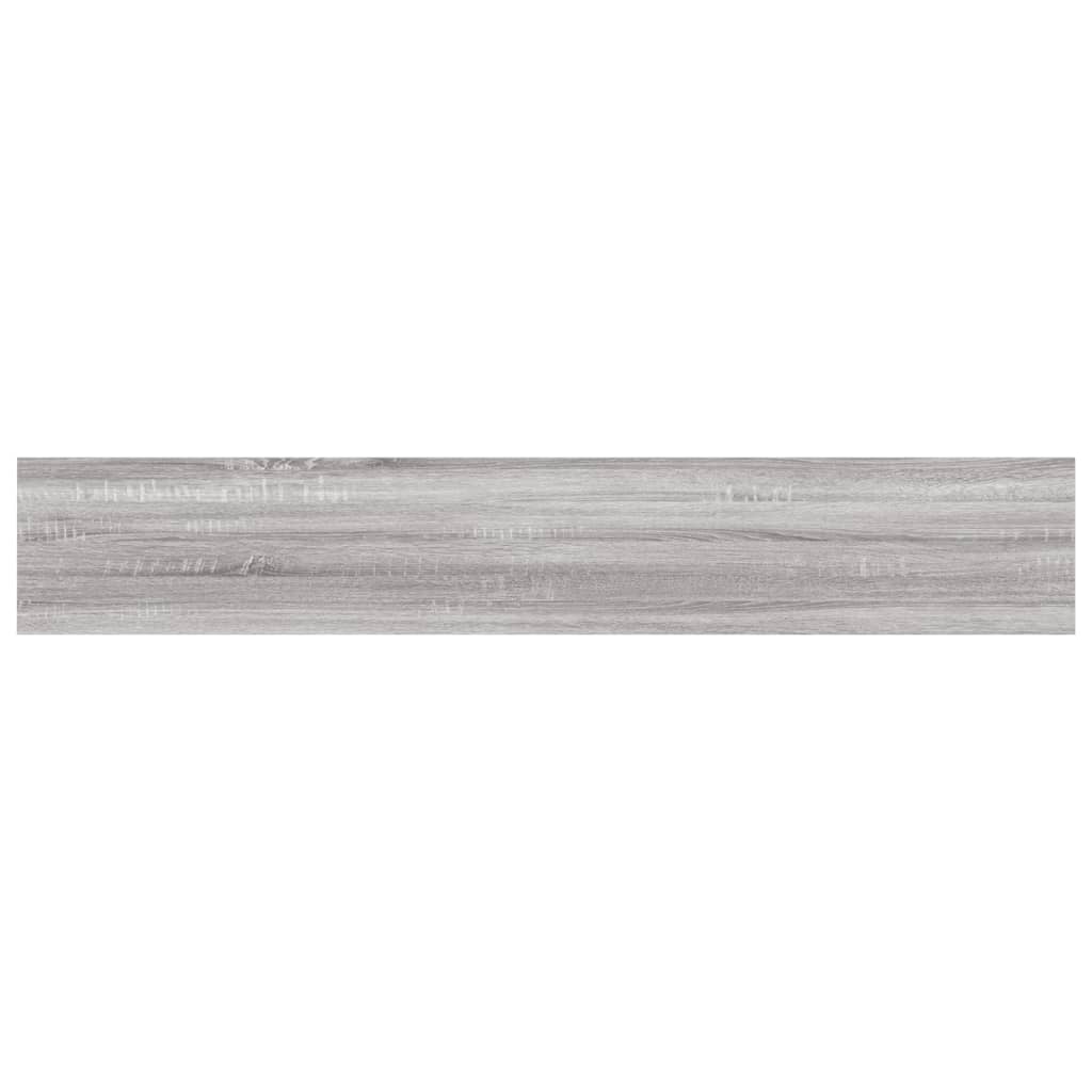 vidaXL Rafturi de perete, 4 buc., gri sonoma, 60x10x1,5 cm, lemn