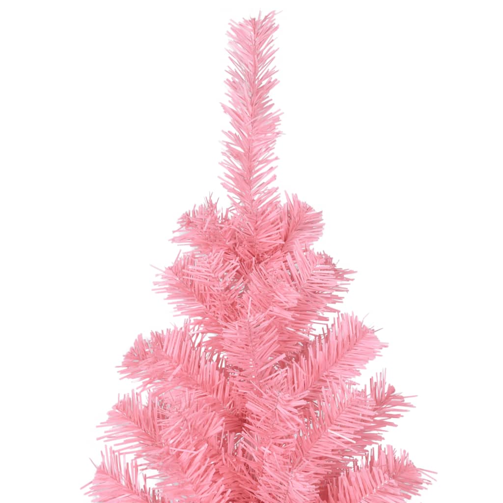vidaXL Pom de Crăciun artificial cu suport, roz, 180 cm, PVC