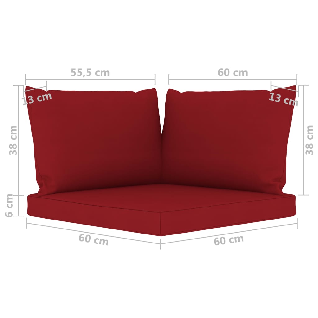 vidaXL Set mobilier de relaxare pentru grădină perne roșu vin 6 piese