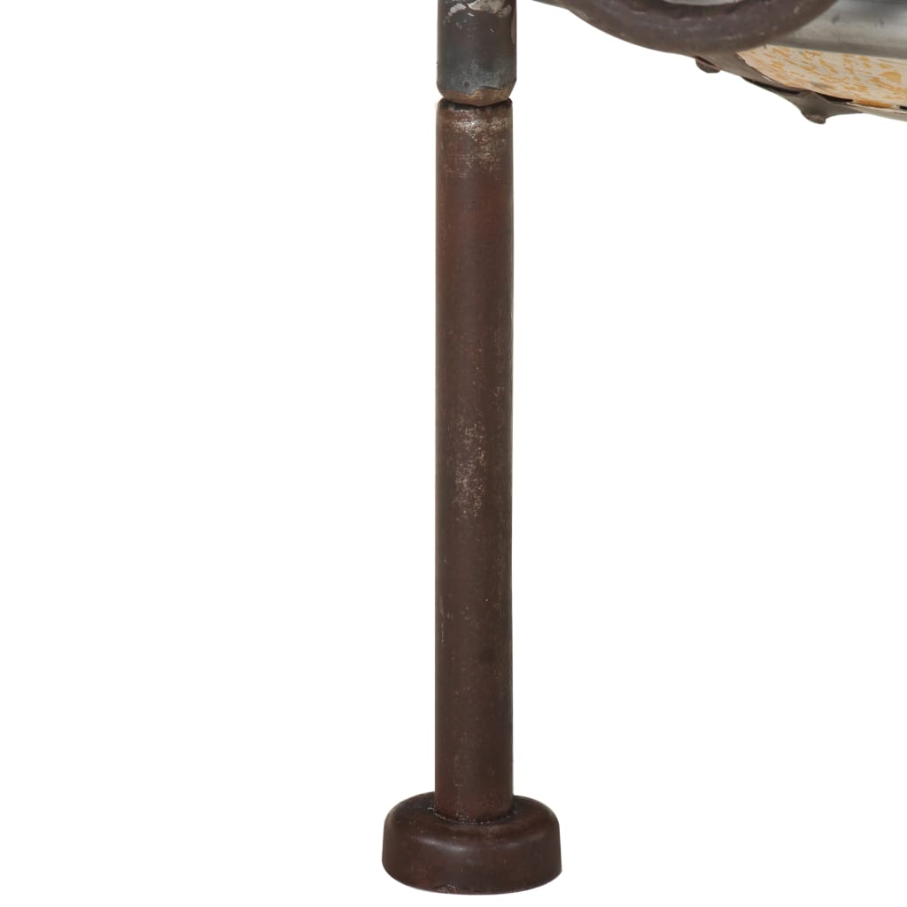 vidaXL Vatră de foc rustică, colorată, Ø 40 cm, fier