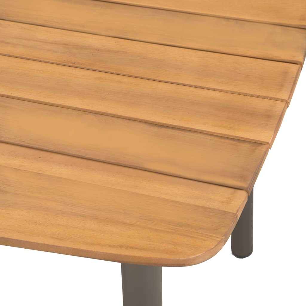 vidaXL Set mobilier de exterior, 5 piese, lemn masiv de acacia și oțel