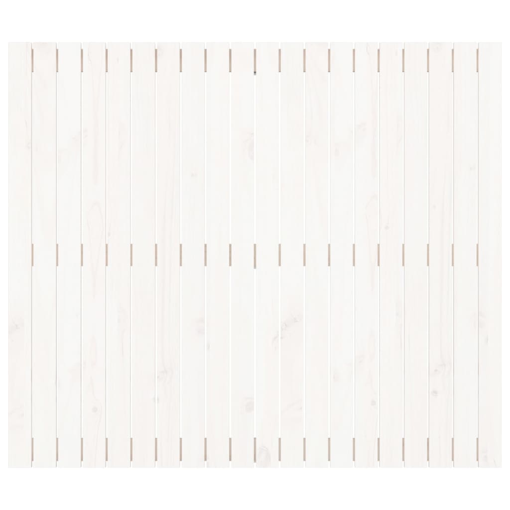 vidaXL Tăblie de pat pentru perete, alb, 127,5x3x110 cm lemn masiv pin