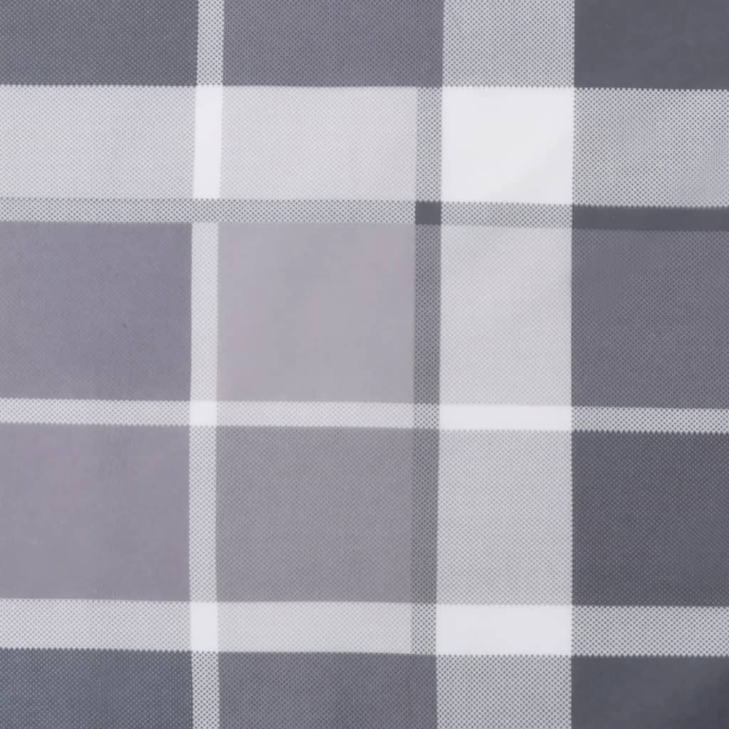 vidaXL Perne cu spătar, gri carouri, 4 buc., 100x50x3cm, textil Oxford