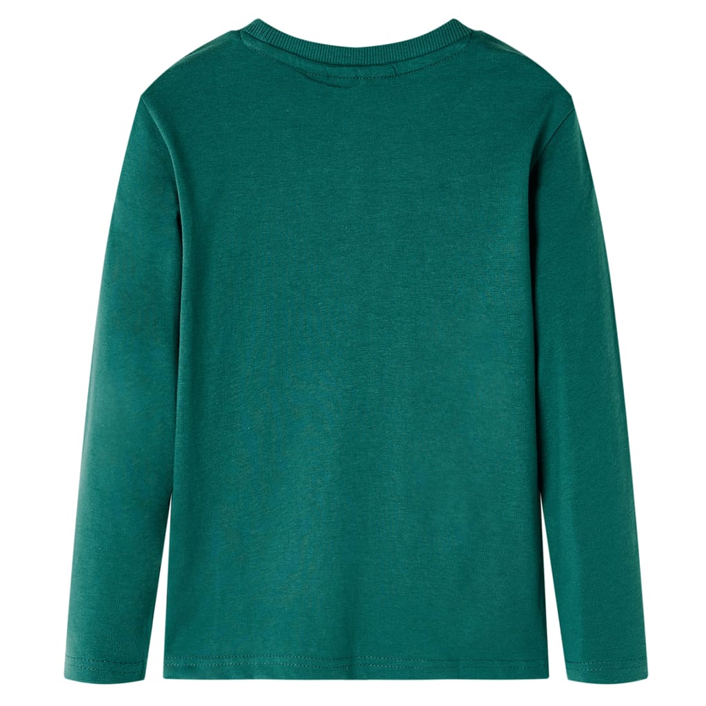 Tricou pentru copii cu mâneci lungi, verde, 92