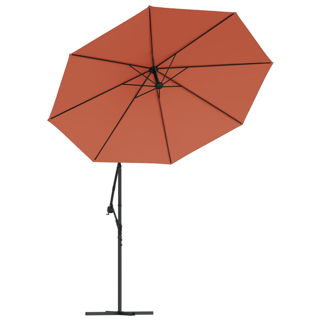 vidaXL Pânză de schimb umbrelă de soare consolă, cărămiziu, 300 cm
