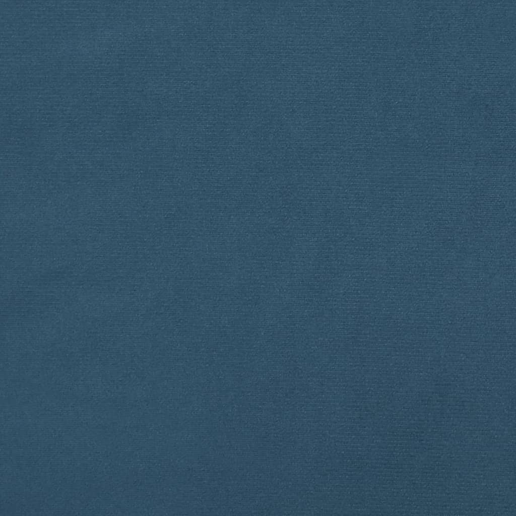 vidaXL Saltea de pat cu arcuri, albastru închis, 120x200x20 , catifea