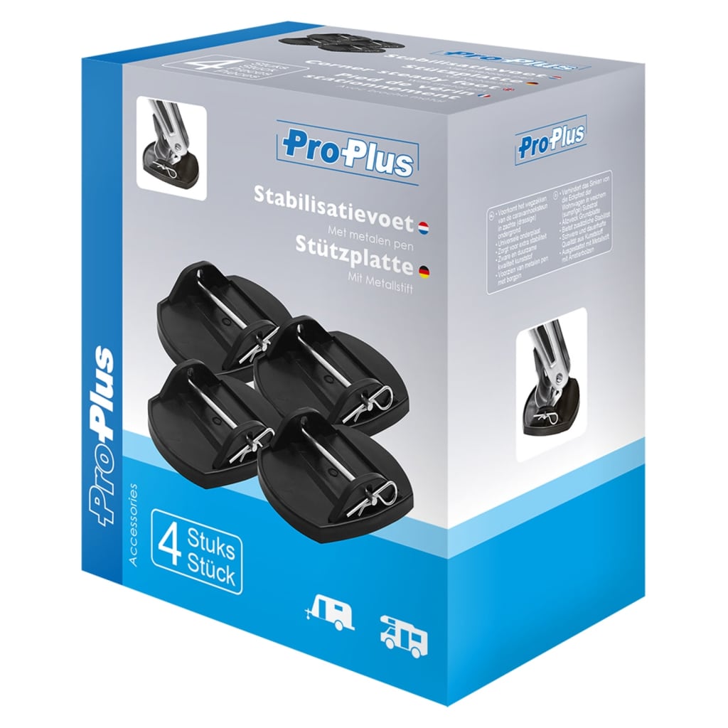 ProPlus Set suporturi rulotă cu știfturi metalice, 4 buc., 361528