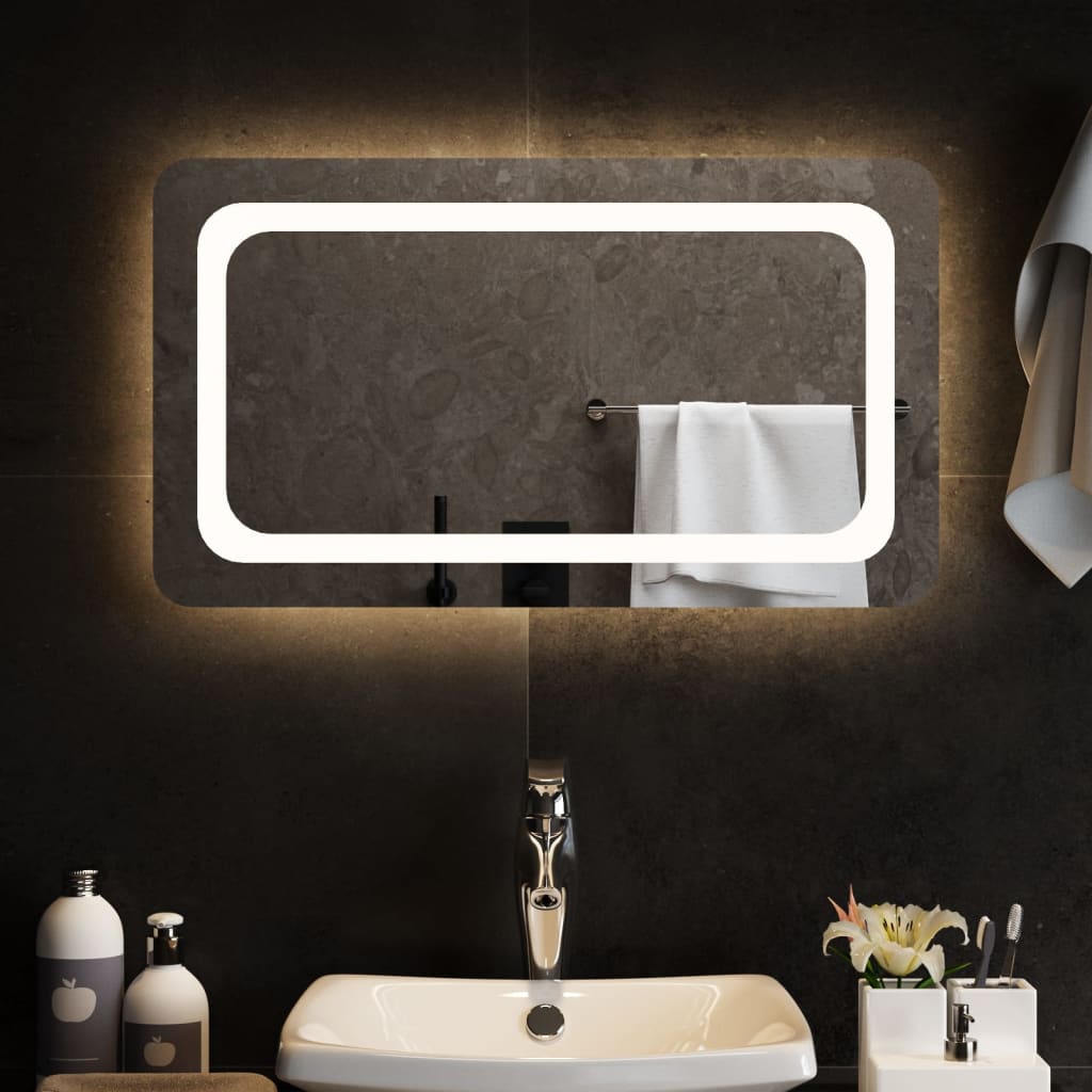 vidaXL Oglindă de baie cu LED, 70x40 cm