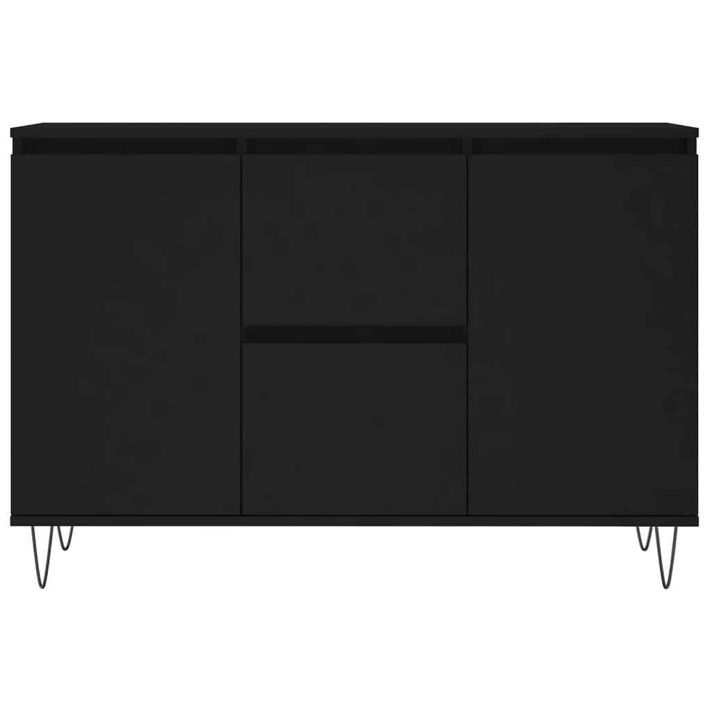 vidaXL Servantă, negru, 104x35x70 cm, lemn prelucrat