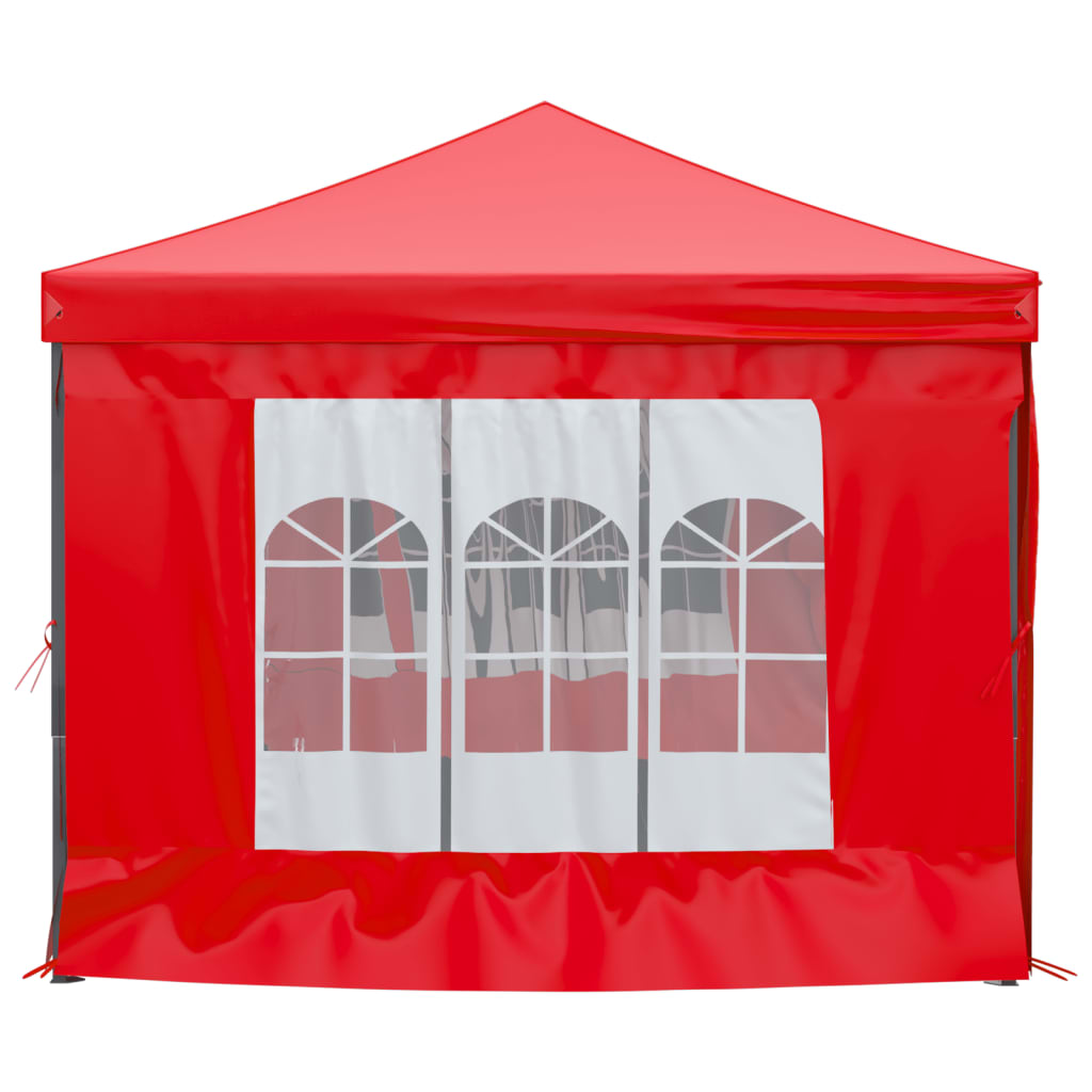 vidaXL Cort pliabil pentru petrecere, pereți laterali, roșu, 3x6 m