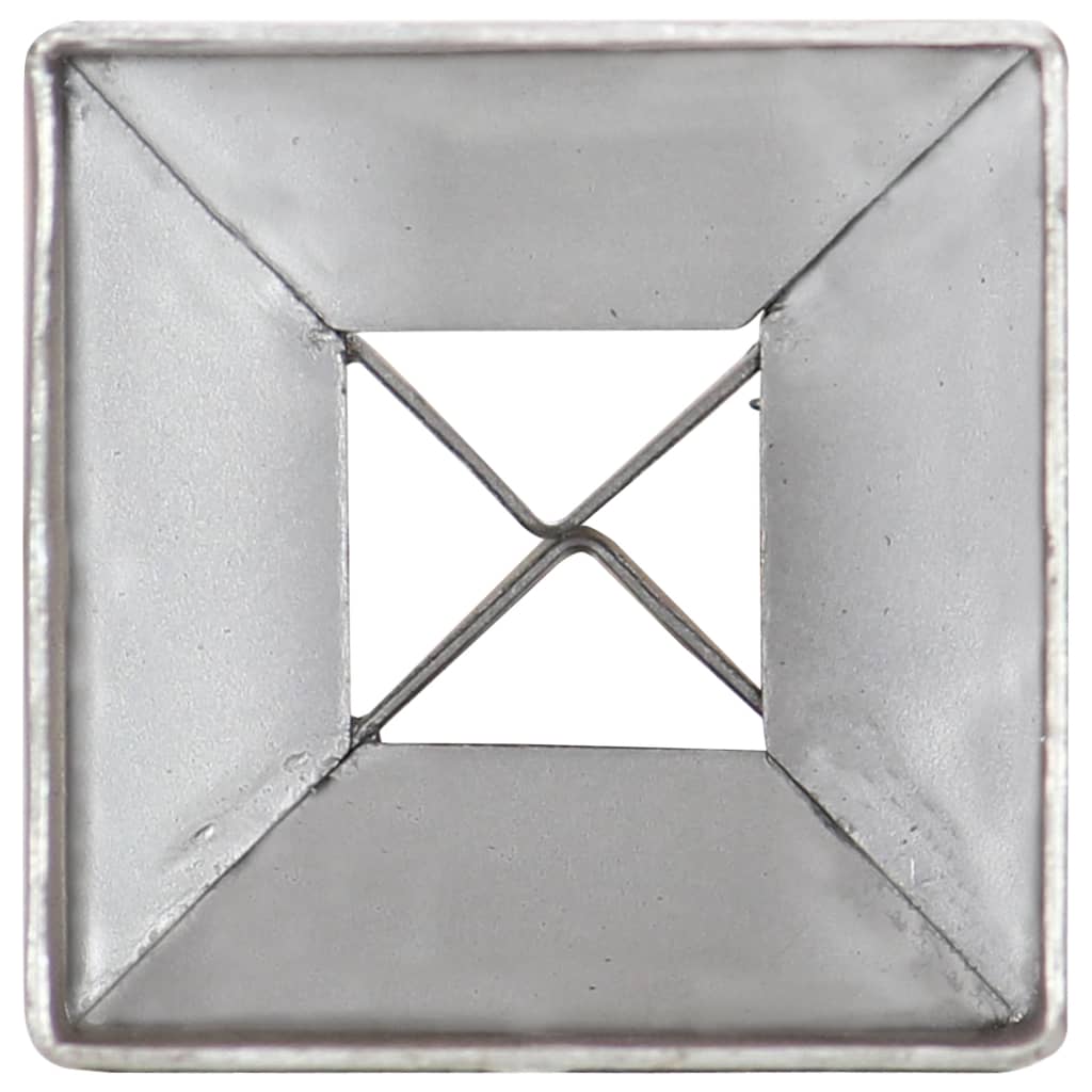 vidaXL Țăruși de sol, 12 buc., argintiu, 7x7x75 cm, oțel galvanizat