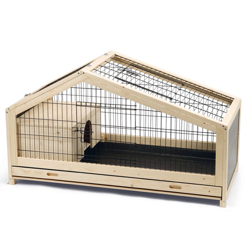 Beeztees Cușcă de iepuri Mex pentru interior, 116x54x65,4 cm, lemn