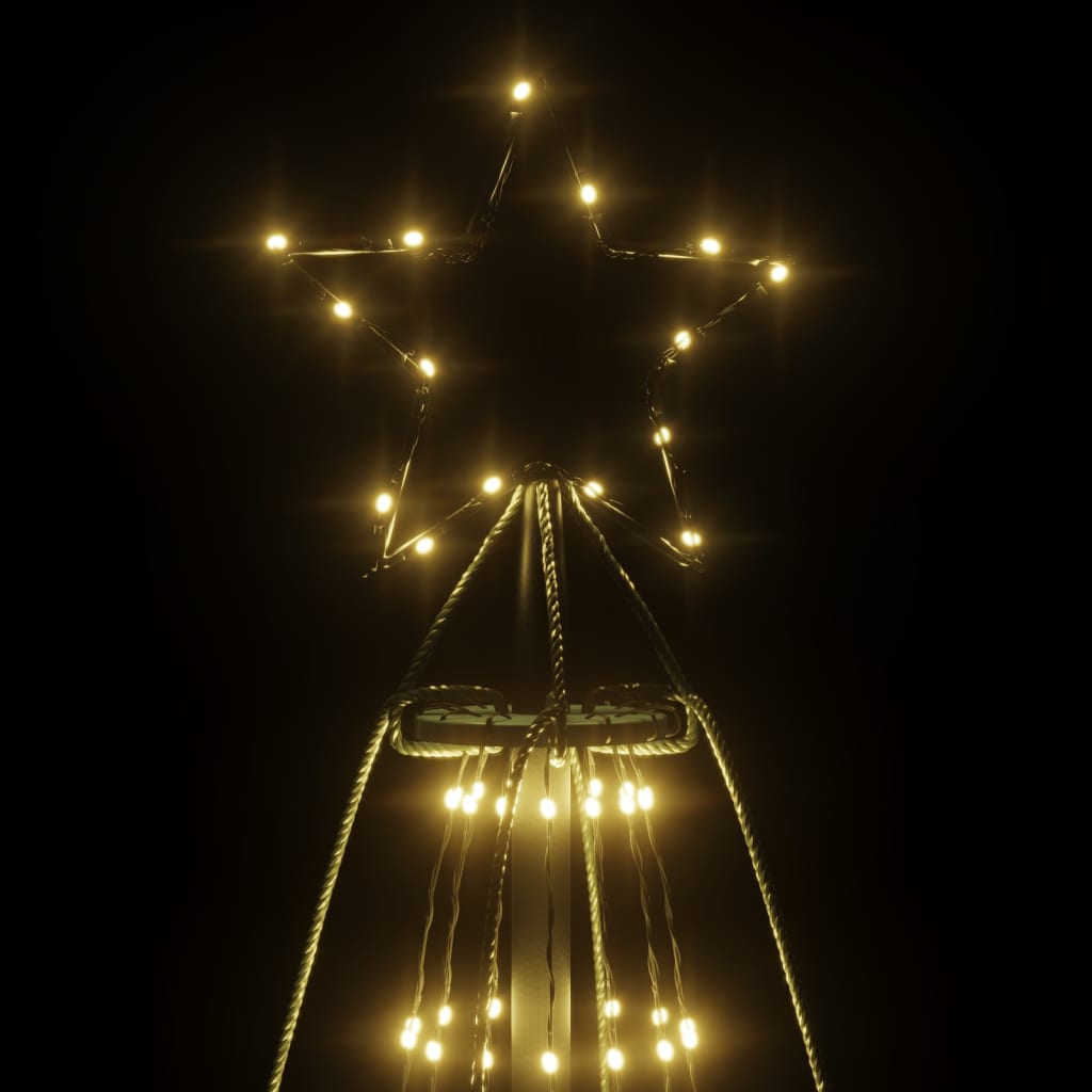 vidaXL Brad de Crăciun conic, 1134 LED-uri, alb cald, 230x800 cm