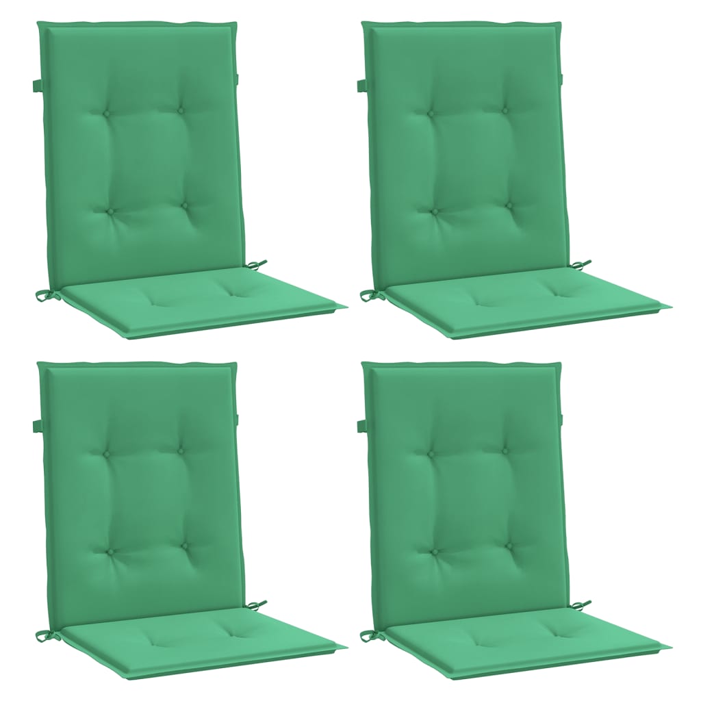 vidaXL Perne cu spătar mic, 4 buc. verde 100x50x3 cm textil oxford