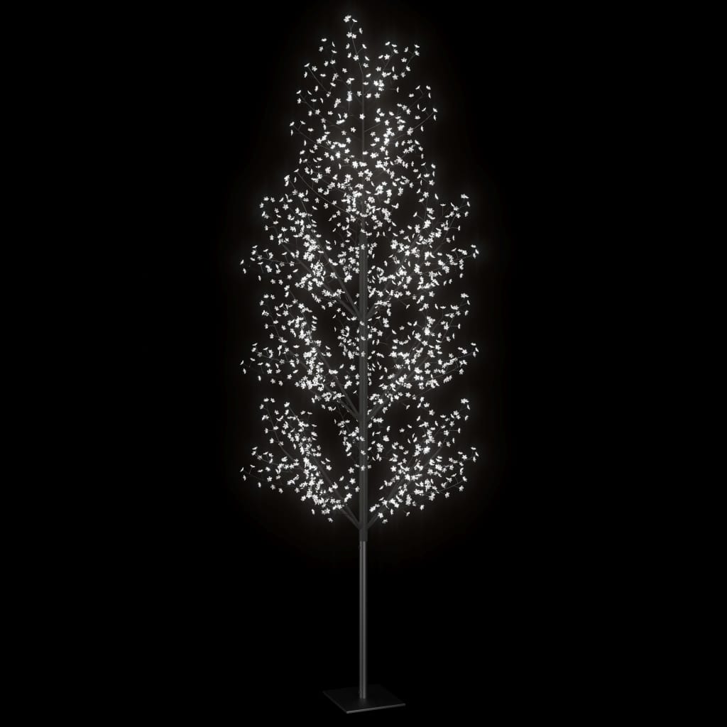 vidaXL Pom Crăciun, 1200 LED-uri alb rece, flori de cireș, 400 cm