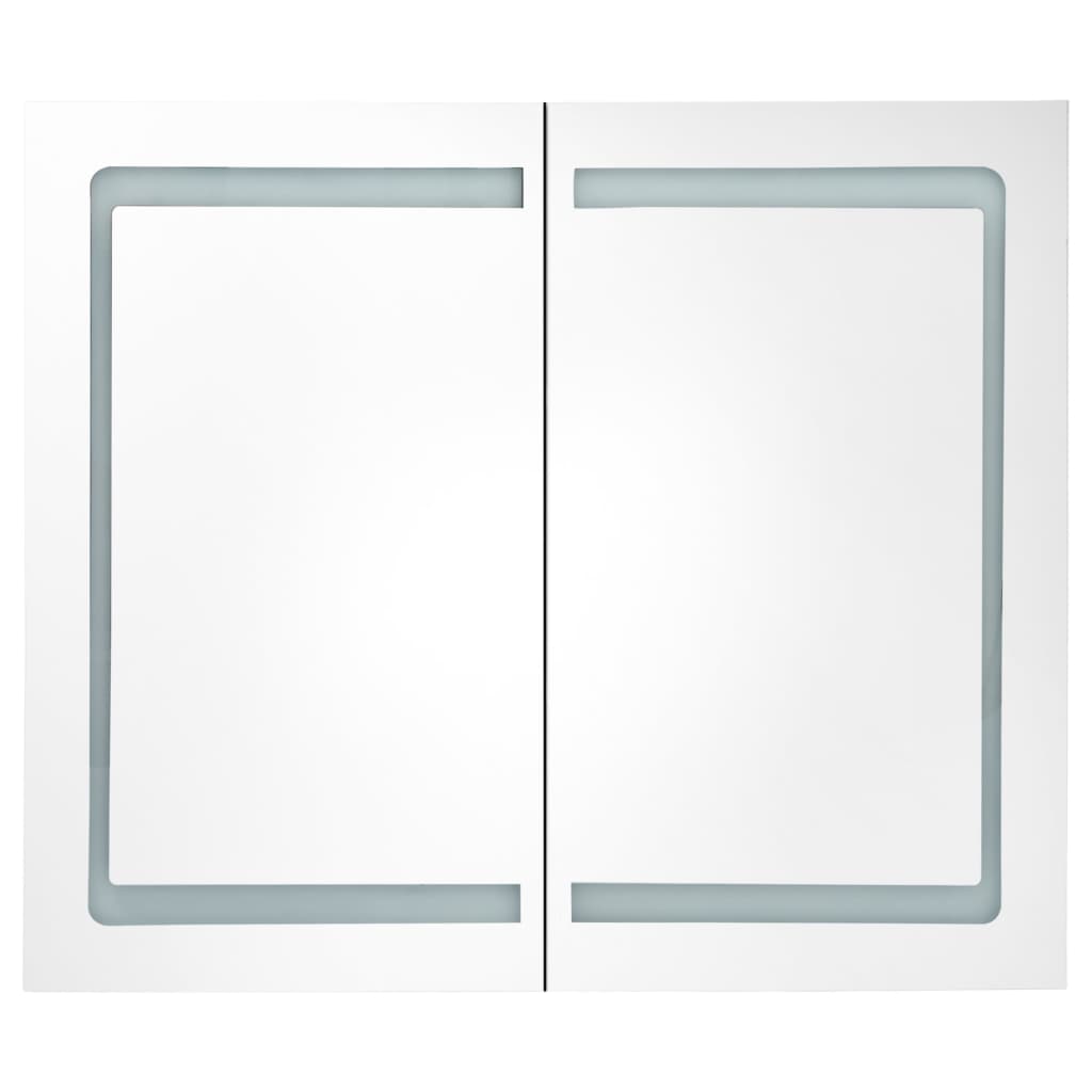 vidaXL Dulap de baie cu oglindă și LED, 80 x 12,2 x 68 cm